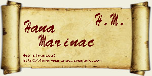 Hana Marinac vizit kartica